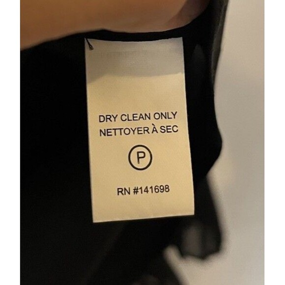 Ramy Brook Black 100% Silk V Neck Pleated Sleeve Blouse Size Medium - Picture 9 of 12